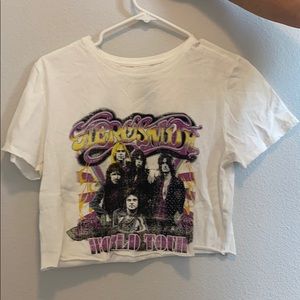 Recycled Karma Aerosmith Cropped Tee